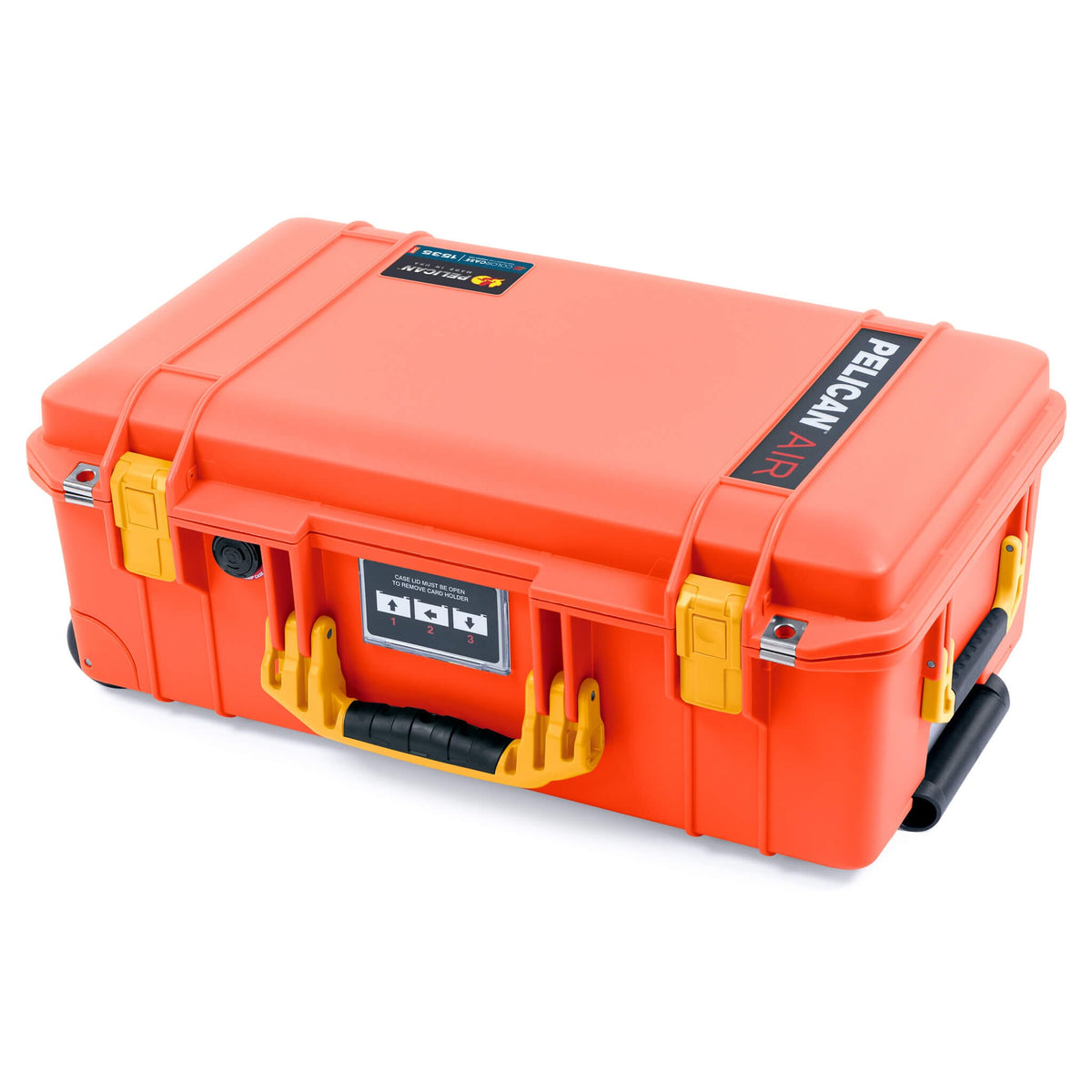 Pelican 1535 Air Case, Orange with Yellow Handles &amp; Latches ColorCase 