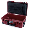 Pelican 1535 Air Case, Oxblood with Black Handles, TSA Locking Latches & Trolley Laptop Computer Lid Pouch Only ColorCase 015350-0200-510-L10-110