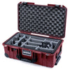 Pelican 1535 Air Case, Oxblood with Black Handles, Latches & Trolley Gray Padded Microfiber Dividers with Convoluted Lid Foam ColorCase 015350-0070-510-111-110