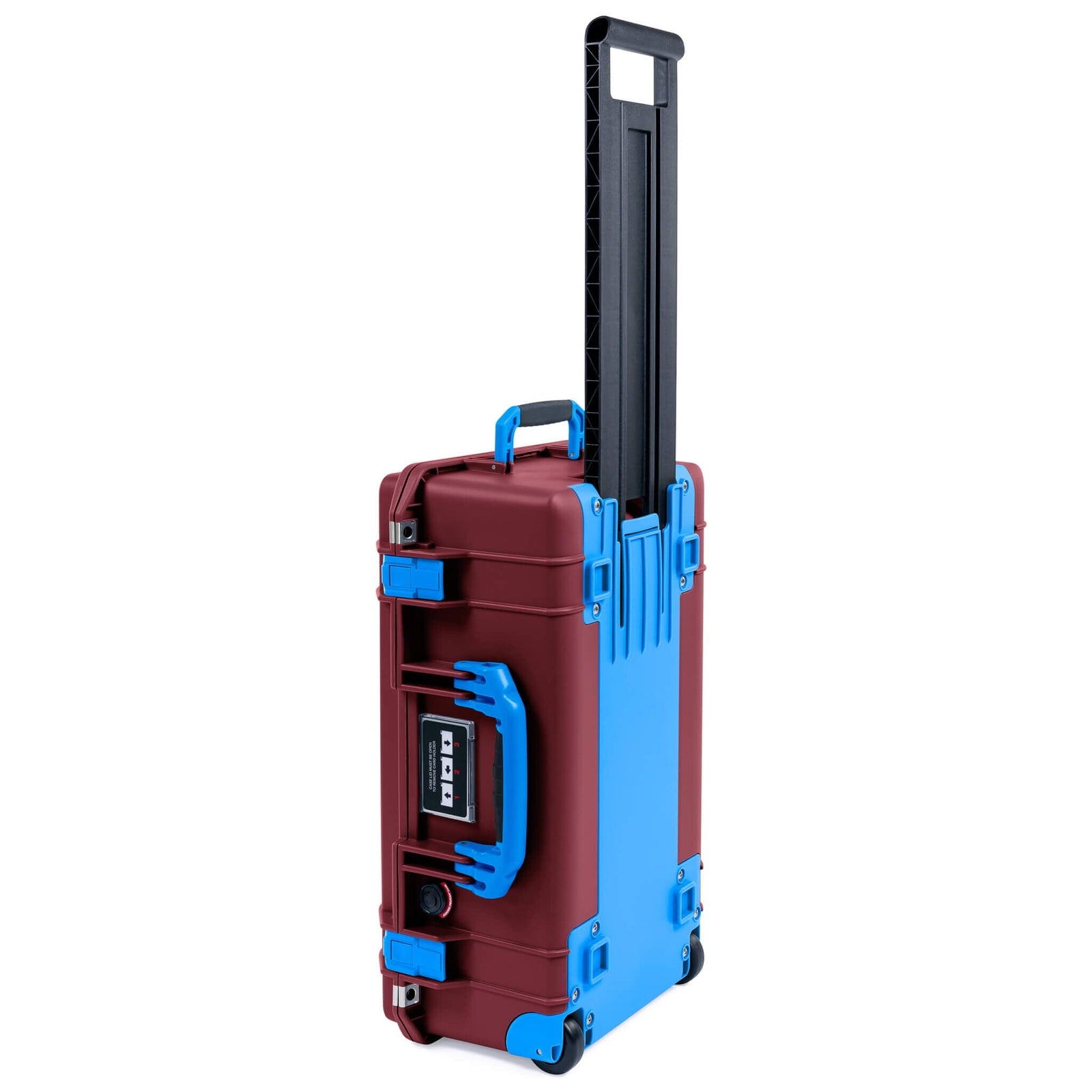 Pelican 1535 Air Case, Oxblood with Blue Handles, Latches & Trolley ColorCase 