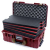 Pelican 1535 Air Case, Oxblood with Dark Desert Dirt Handles & Latches Custom Tool Kit (4 Foam Inserts with Convoluted Lid Foam) ColorCase 015350-0060-510-581