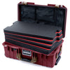 Pelican 1535 Air Case, Oxblood with Dark Desert Dirt Handles & Latches Custom Tool Kit (4 Foam Inserts with Mesh Lid Organizers) ColorCase 015350-0160-510-581