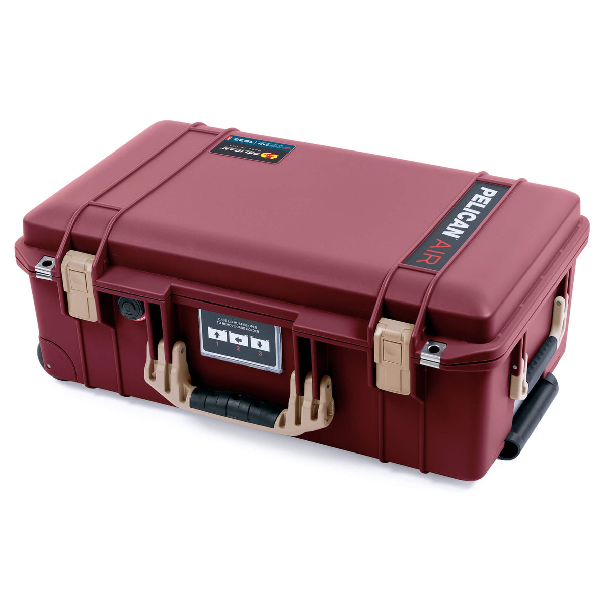 Pelican 1535 Air Case, Oxblood with Desert Tan Handles &amp; Latches ColorCase 