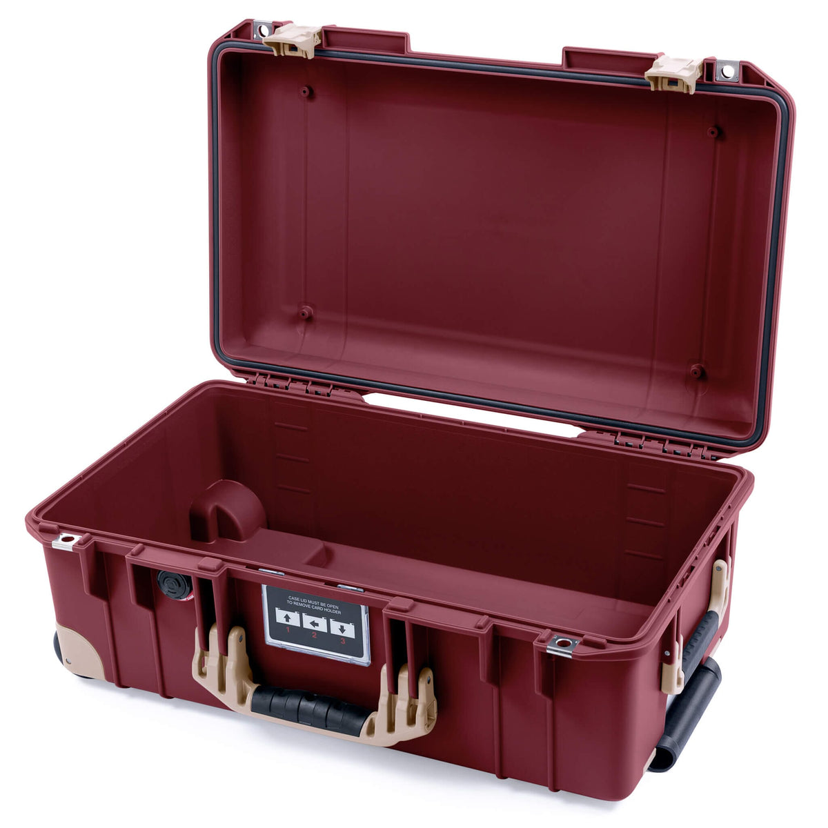 Pelican 1535 Air Case, Oxblood with Desert Tan Handles, Latches &amp; Trolley None (Case Only) ColorCase 015350-0000-510-311-310