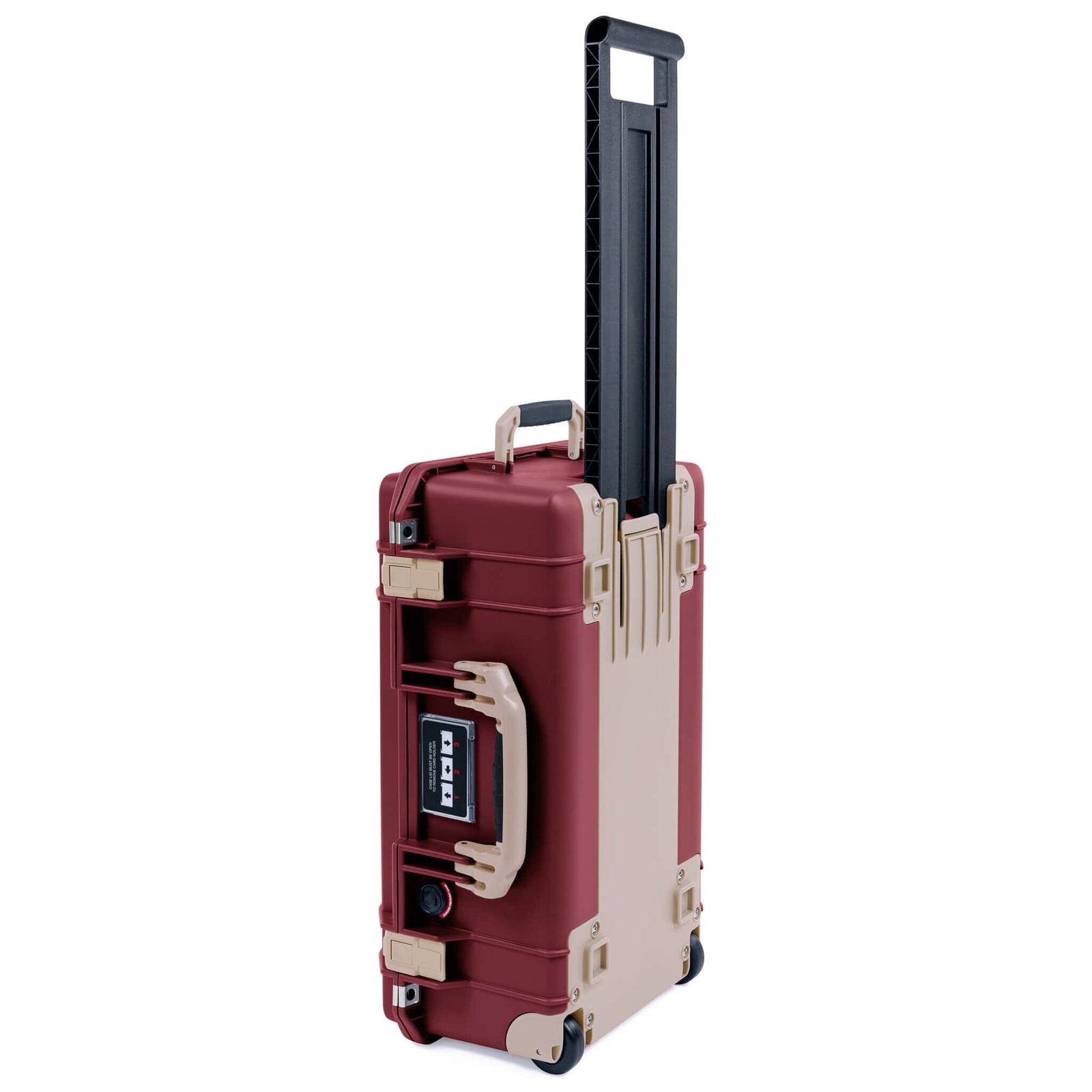 Pelican 1535 Air Case, Oxblood with Desert Tan Handles, Latches & Trolley ColorCase 