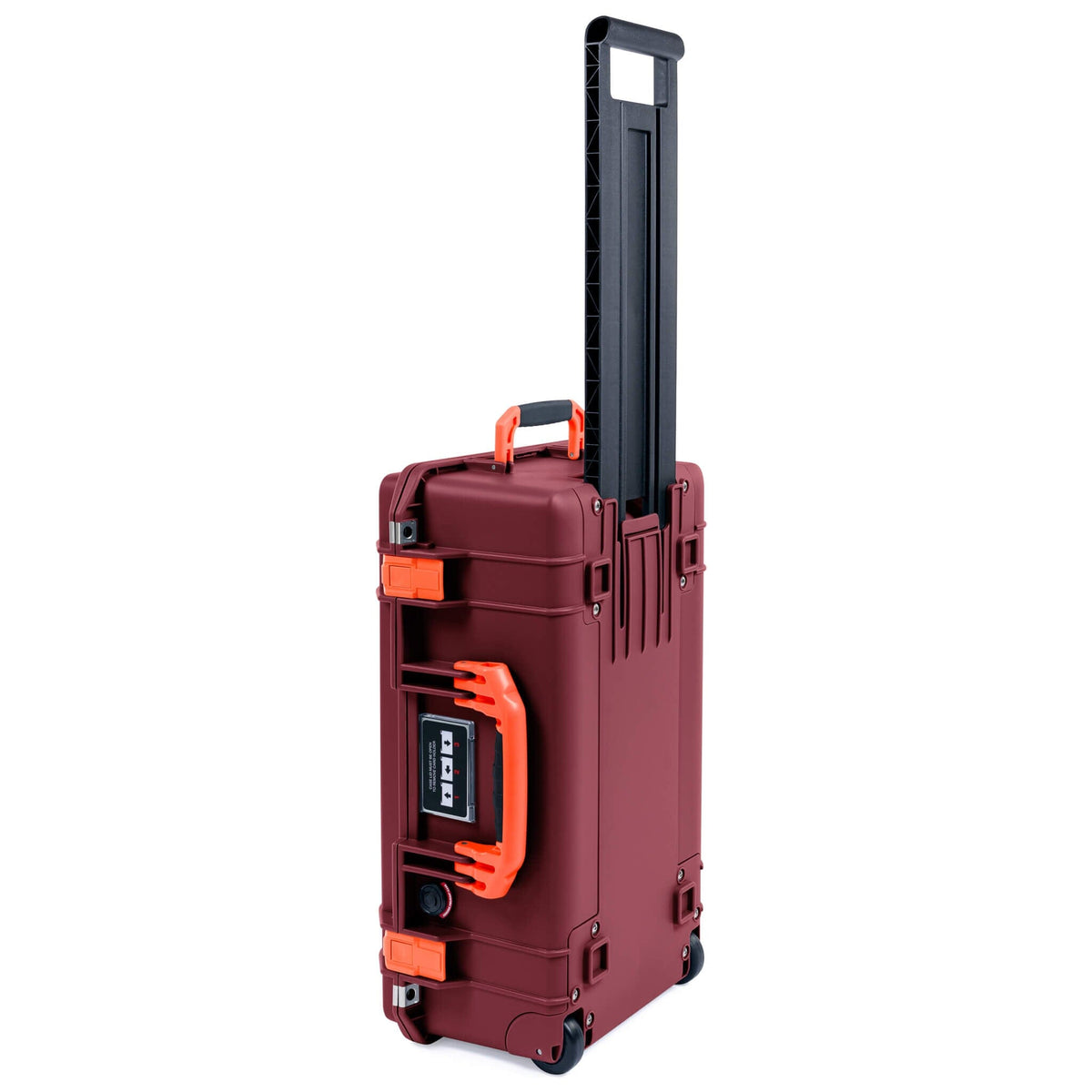 Pelican 1535 Air Case, Oxblood with Orange Handles &amp; Latches ColorCase 