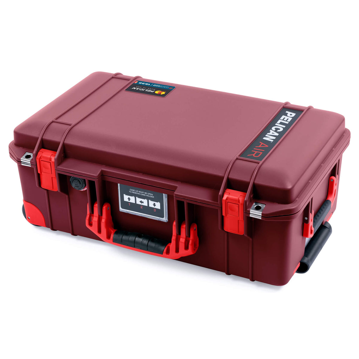 Pelican 1535 Air Case, Oxblood with Red Handles, Latches &amp; Trolley ColorCase 