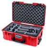 Pelican 1535 Air Case, Red with Black Handles & Push-Button Latches Gray Padded Microfiber Dividers with Convolute Lid Foam ColorCase 015350-0070-320-111