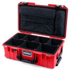 Pelican 1535 Air Case, Red with Black Handes & TSA Locking Latches TrekPak Divider System with Computer Pouch ColorCase 015350-0220-320-L10