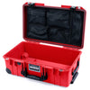 Pelican 1535 Air Case, Red with Black Handles, TSA Locking Latches & Trolley Mesh Lid Organizer Only ColorCase 015350-0100-320-L10-110