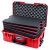 Pelican 1535 Air Case, Red with Black Handles & Push-Button Latches Custom Tool Kit (4 Foam Inserts with Mesh Lid Organizer) ColorCase 015350-0160-320-111