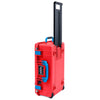Pelican 1535 Air Case, Red with Blue Handles & Push-Button Latches ColorCase