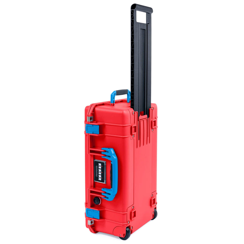 Pelican 1535 Air Case, Red with Blue Handles & Push-Button Latches ColorCase 