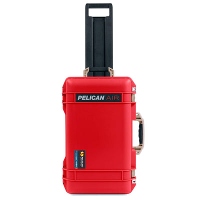 Pelican 1535 Air Case, Red with Desert Tan Handles, Latches & Trolley ColorCase