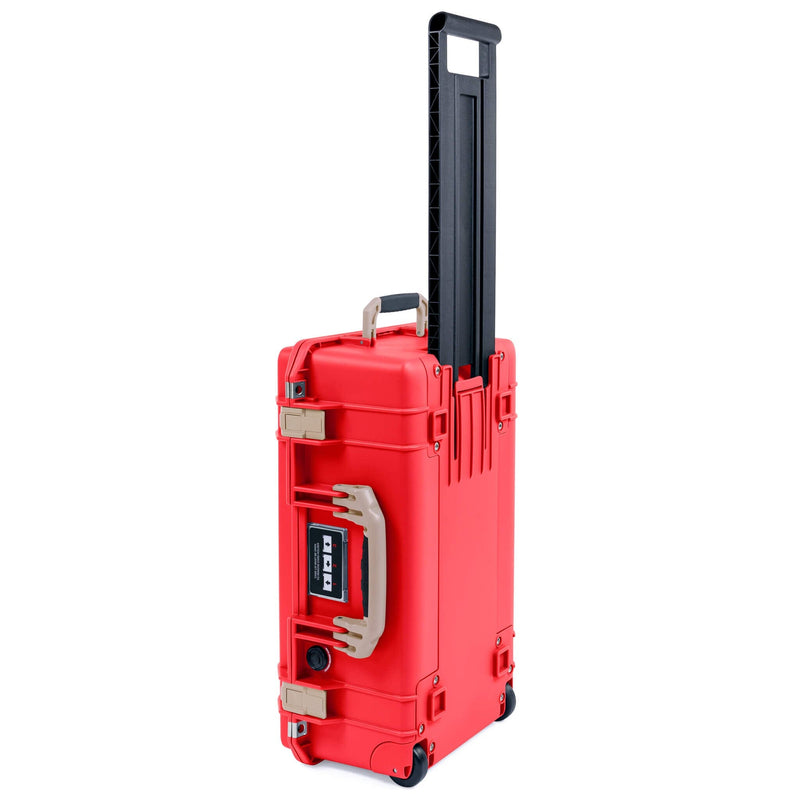 Pelican 1535 Air Case, Red with Desert Tan Handles & Latches ColorCase 