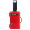 Pelican 1535 Air Case, Red with Lime Green Handles & Latches ColorCase