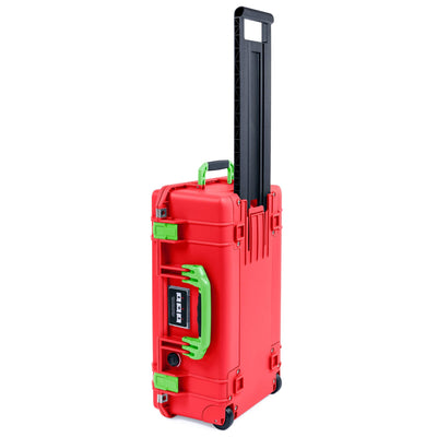 Pelican 1535 Air Case, Red with Lime Green Handles & Latches ColorCase