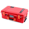 Pelican 1535 Air Case, Red with Orange Handles & Push-Button Latches ColorCase