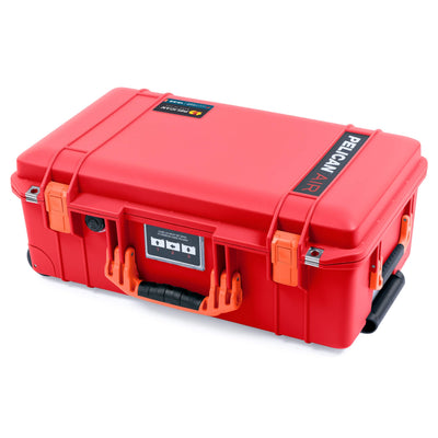 Pelican 1535 Air Case, Red with Orange Handles & Push-Button Latches ColorCase