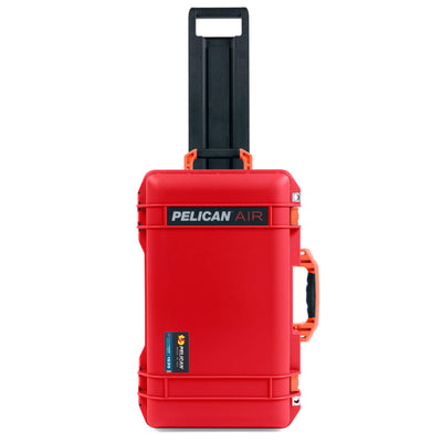 Pelican 1535 Air Case, Red with Orange Handles, Push-Button Latches & Trolley ColorCase