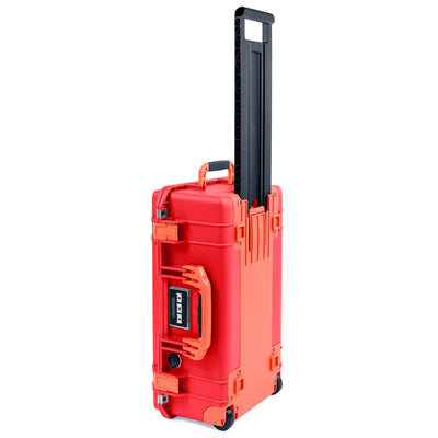 Pelican 1535 Air Case, Red with Orange Handles, Push-Button Latches & Trolley ColorCase