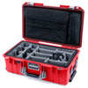 Pelican 1535 Air Case, Red with Silver Handles & Push-Button Latches Gray Padded Microfiber Dividers with Computer Pouch ColorCase 015350-0270-320-181