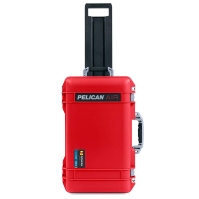 Pelican 1535 Air Case, Red with Silver Handles, Push-Button Latches & Trolley ColorCase