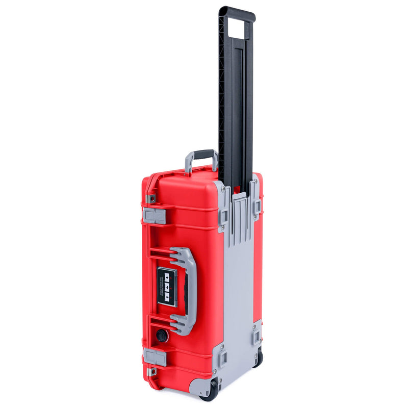 Pelican 1535 Air Case, Red with Silver Handles, Push-Button Latches & Trolley ColorCase 
