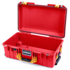 Pelican 1535 Air Case, Red with Yellow Handles & Push-Button Latches None (Case Only) ColorCase 015350-0000-320-241