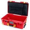 Pelican 1535 Air Case, Red with Yellow Handles, Push-Button Latches & Trolley Computer Pouch Only ColorCase 015350-0200-320-241-240