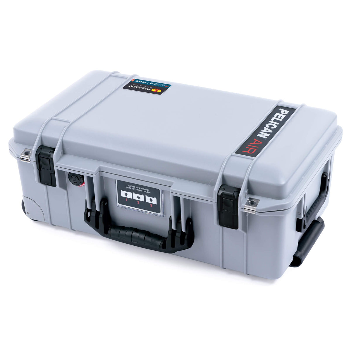 Pelican 1535 Air Case, Silver with Black Handles &amp; Latches ColorCase 