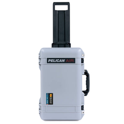 Pelican 1535 Air Case, Silver with Black Handles, TSA Locking Latches & Trolley ColorCase