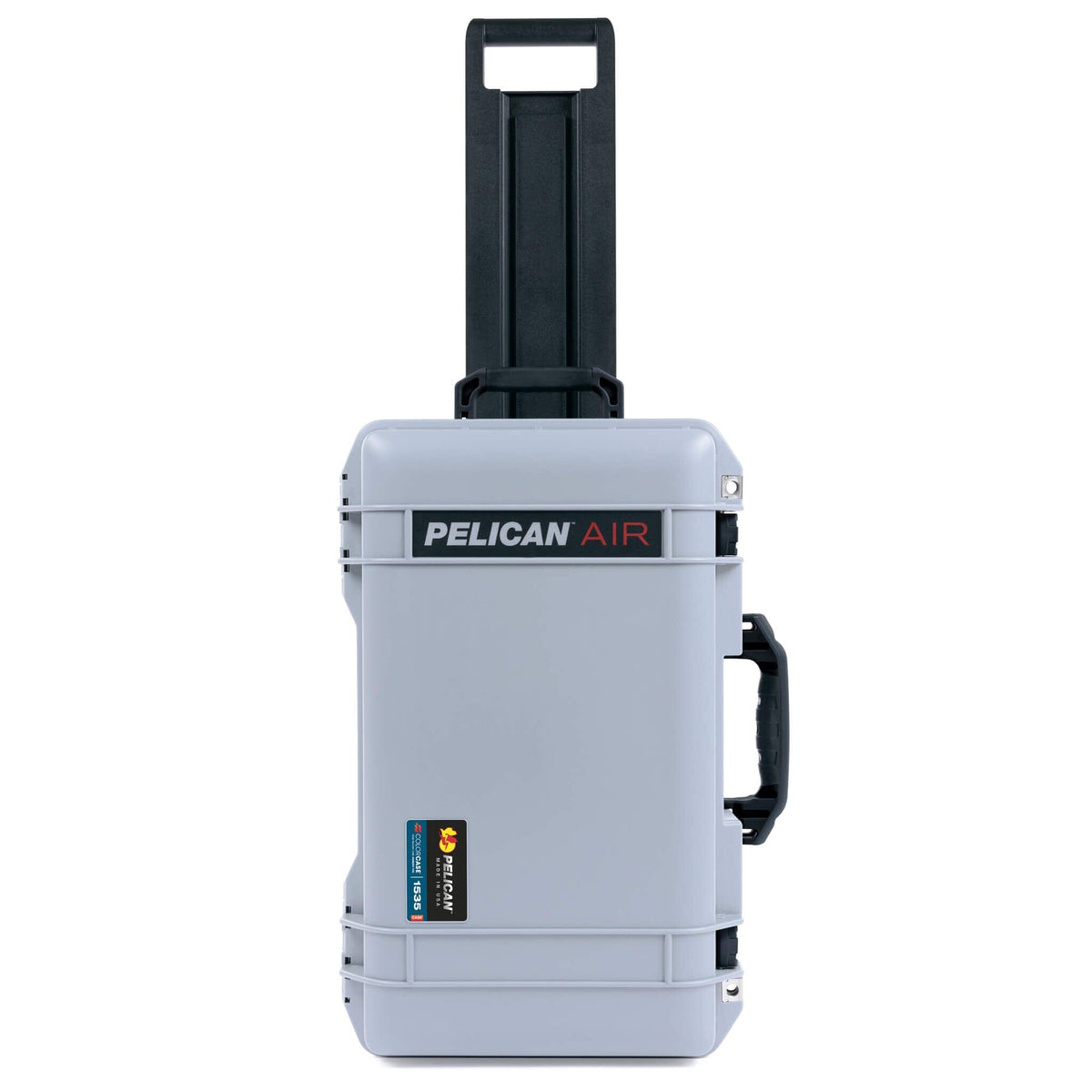 Pelican 1535 Air Case, Silver with Black Handles &amp; Latches ColorCase 