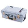 Pelican 1535 Air Case, Silver with Desert Tan Handles, Latches & Trolley ColorCase