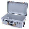 Pelican 1535 Air Case, Silver with Desert Tan Handles, Latches & Trolley None (Case Only) ColorCase 015350-0000-180-311-310