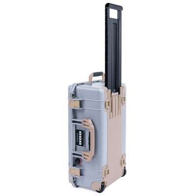 Pelican 1535 Air Case, Silver with Desert Tan Handles, Latches & Trolley ColorCase