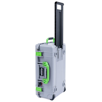 Pelican 1535 Air Case, Silver with Lime Green Handles & Latches ColorCase