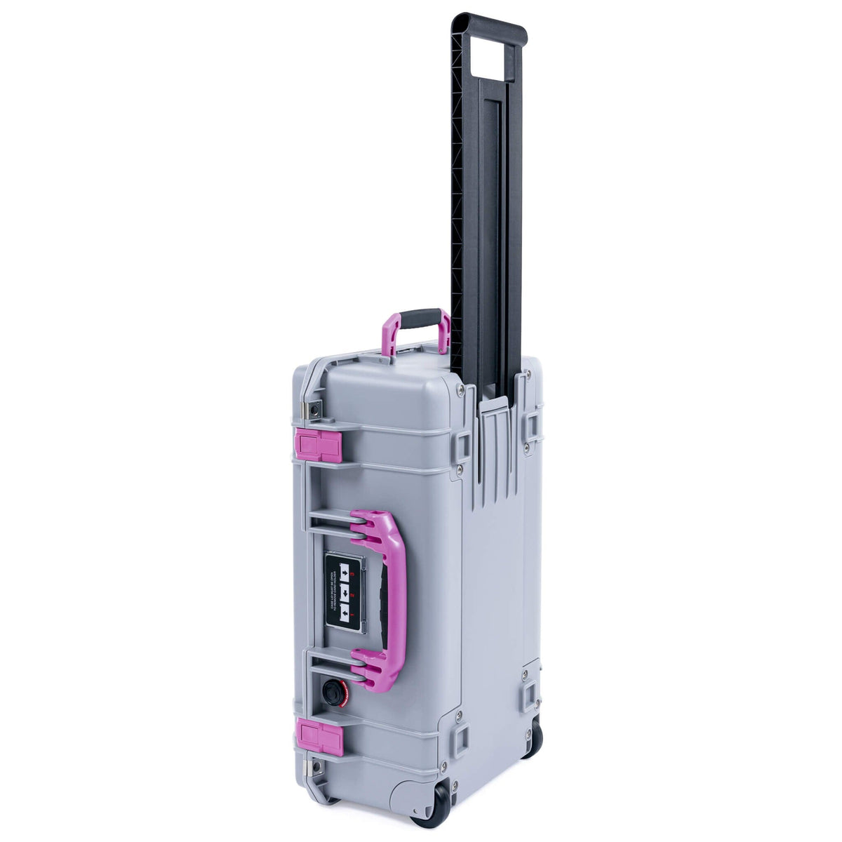 Pelican 1535 Air Case, Silver with Magenta Handles &amp; Latches ColorCase 