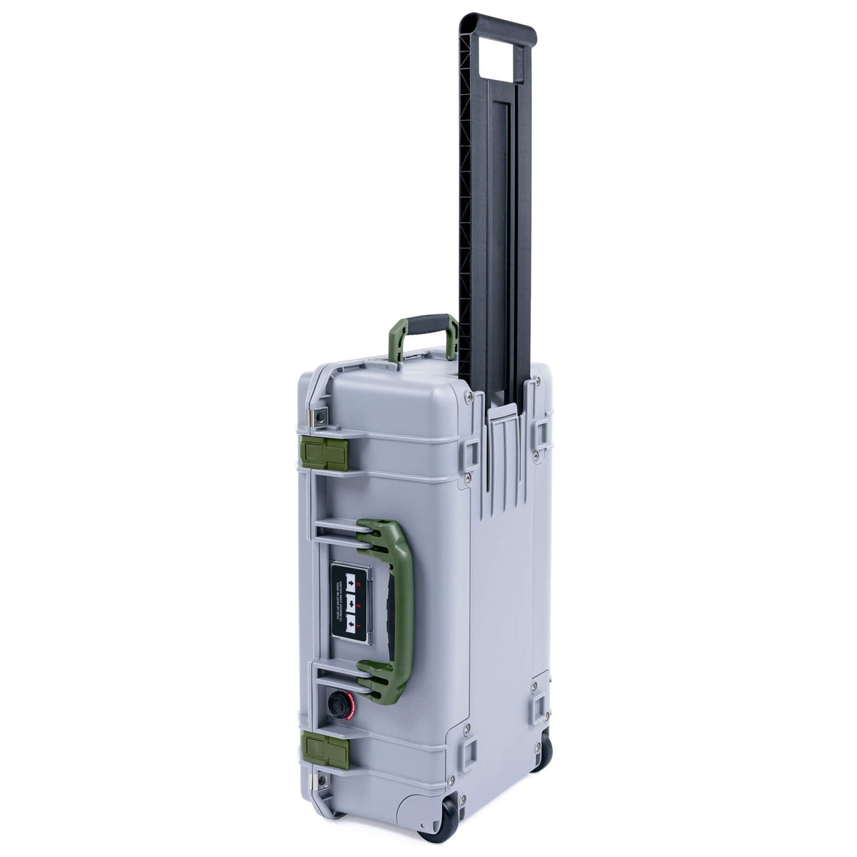 Pelican 1535 Air Case, Silver with OD Green Handles &amp; Latches ColorCase 