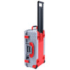 Pelican 1535 Air Case, Silver with Red Handles, Latches & Trolley ColorCase