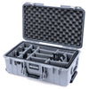 Pelican 1535 Air Case, Silver Gray Padded Microfiber Dividers with Convoluted Lid Foam ColorCase 015350-0070-180-181