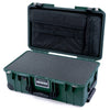 Pelican 1535 Air Case, Trekking Green with Black Handles & Push-Button Latches Pick & Pluck Foam with Computer Pouch ColorCase 015350-0201-138-110-110