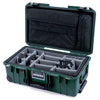 Pelican 1535 Air Case, Trekking Green with Black Handles & Push-Button Latches Gray Padded Microfiber Dividers with Computer Pouch ColorCase 015350-0270-138-110-110