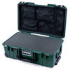 Pelican 1535 Air Case, Trekking Green with TSA Locking Latches & Keys Pick & Pluck Foam with Mesh Lid Organizer ColorCase 015350-0101-138-L10-110
