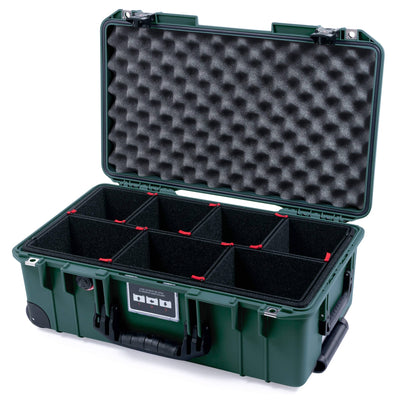 Pelican 1535 Air Case, Trekking Green with TSA Locking Latches & Keys TrekPak Divider System with Convolute Lid Foam ColorCase 015350-0020-138-L10-110