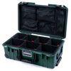 Pelican 1535 Air Case, Trekking Green with Black Handles & Push-Button Latches TrekPak Divider System with Mesh Lid Organizer ColorCase 015350-0120-138-110-110
