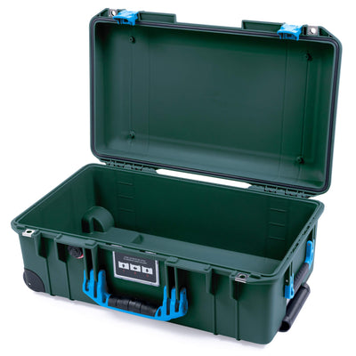 Pelican 1535 Air Case, Trekking Green with Blue Handles & Push-Button Latches None (Case Only) ColorCase 015350-0000-138-120-110