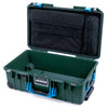 Pelican 1535 Air Case, Trekking Green with Blue Handles & Push-Button Latches Laptop Computer Lid Pouch Only ColorCase 015350-0200-138-120-110