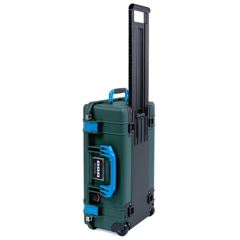 Pelican 1535 Air Case, Trekking Green with Blue Handles & Push-Button Latches ColorCase 