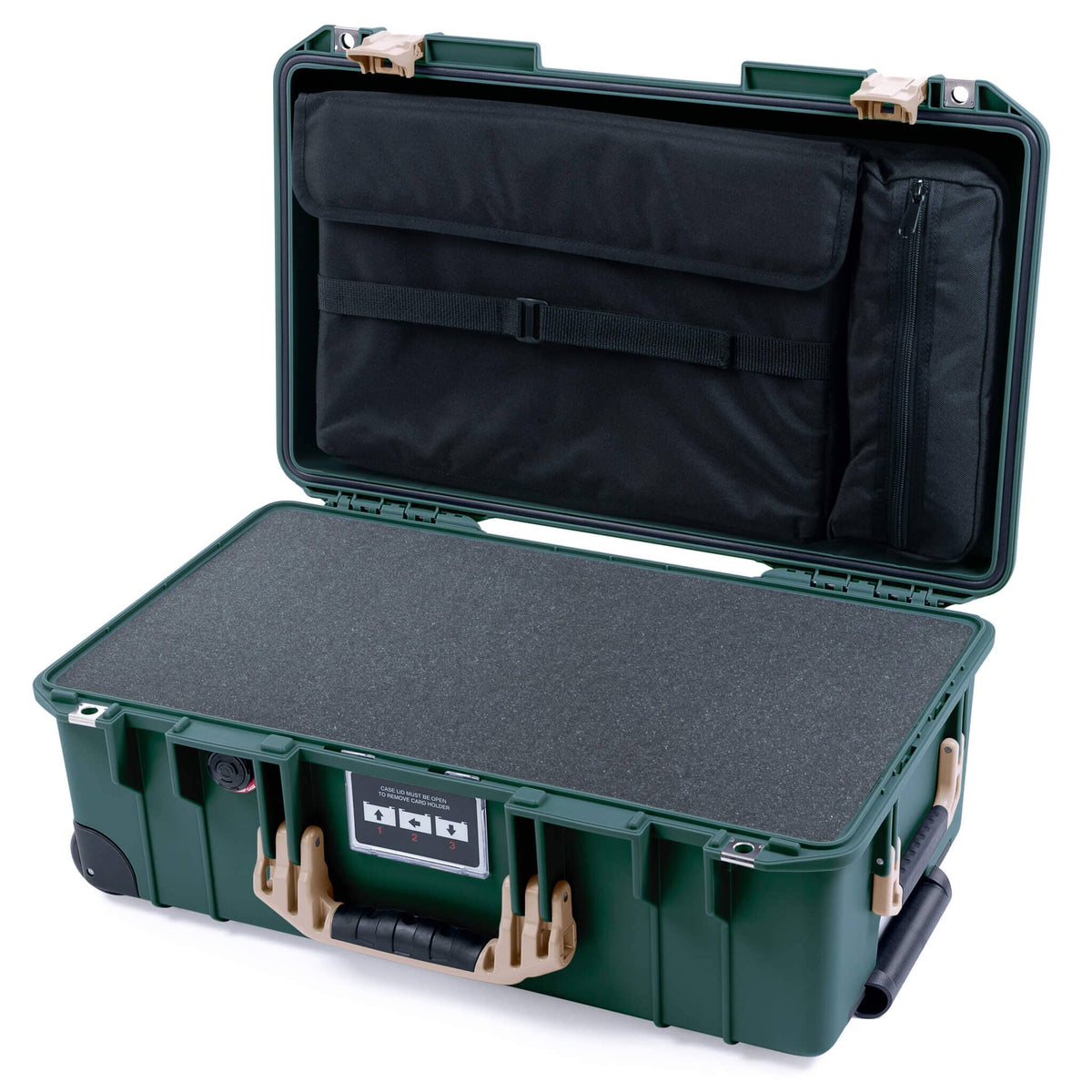 Pelican 1535 Air Case, Trekking Green with Desert Tan Handles &amp; Latches ColorCase 